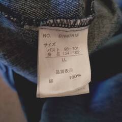 デニムワンピース　LL　紺の画像