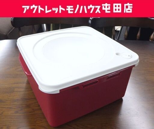 Tupperware ジャイアント　ピンク 蓋付き　味噌仕込み　漬け物容器 タッパーウェア 手作りメイト 9L 角型保存容器 味噌 漬物