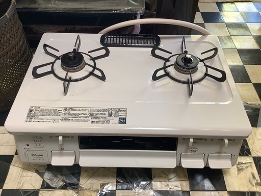 【リサイクルサービス八光】2022年製　パロマ　ガスコンロ　 PA-S45H-R　 都市ガス用 右強火力 ホワイト