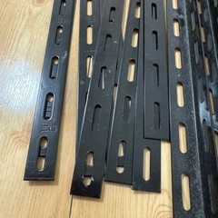 【鉄製アングルセット】900mm×L型4本＋450mm×平型8枚｜DIY・棚製作などにの画像
