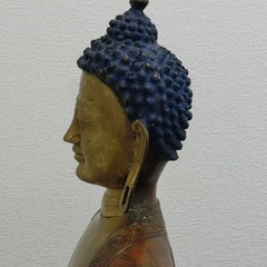 重量級・ネパール製 手彫り真鍮製ブッダ像 約30kg インテリア 仏教美術 約の画像