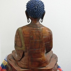 重量級・ネパール製 手彫り真鍮製ブッダ像 約30kg インテリア 仏教美術 約の画像