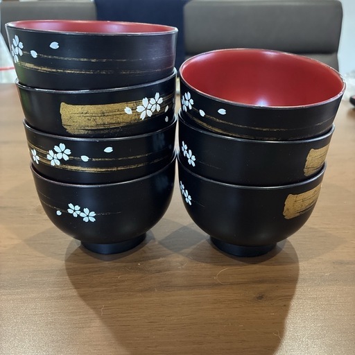 汁椀✿7点セット✿小さめ✿桜柄 (kishimayu) 北方の食器《汁椀
