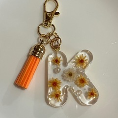 ハンドメイド＊レジンキーホルダー(オレンジ)の画像