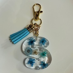 ハンドメイド＊レジンキーホルダー(青)の画像