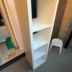 ★早い者勝ち／即日OK★【0円／IKEA】KALLAX（カラックス）［1×4・ホワイト］渋谷 引取限定の画像