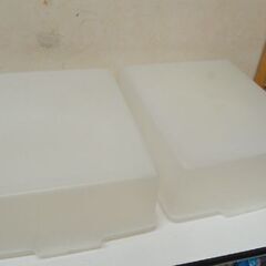 TUPPER WARE スーパーケース 幅48×奥38×高16cm ホワイト 収納ケース 収納 保存容器 タッパーウェア 札幌市 清田区 平岡の画像