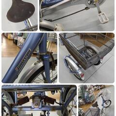 J554 ★サビキズ使用感★三輪自転車★BRIDGESTONE★LEDダイナモ★前18+後16インチの画像