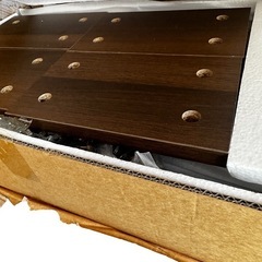 【未開封・新品】伸長式テレビボード／ダークブラウンの画像