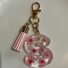 ハンドメイド＊レジンキーホルダー(ピンク)の画像