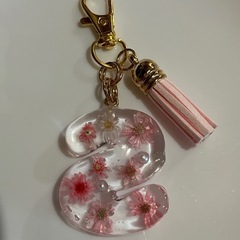 ハンドメイド＊レジンキーホルダー(ピンク)の画像