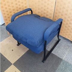札幌【腰楽ハイバックチェア ネイビー】DCM F-TZF01 高座椅子 組立済み DCM 椅子 イス いす 北20条店の画像