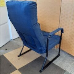札幌【腰楽ハイバックチェア ネイビー】DCM F-TZF01 高座椅子 組立済み DCM 椅子 イス いす 北20条店の画像