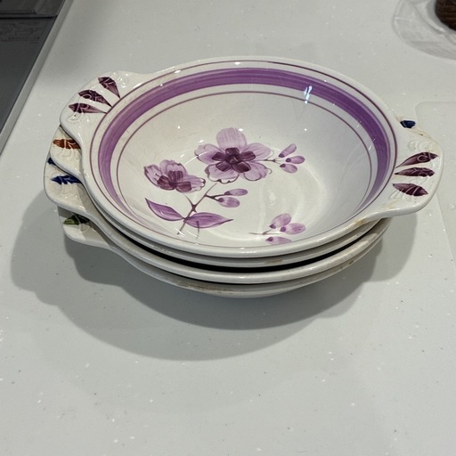 Souritsu AKECHI✿陶器✿深型皿✿花柄 (kishimayu) 北方の食器