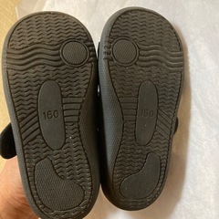 女の子　靴　16センチ　フォーマル　黒　リボンの画像