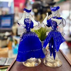 ベネチアガラス工芸品 フィギュリン 貴重フラメンコ ペア 粉ガラスで流れるライン ベネチアングラス｜フィギュリン ペア (愛品館千葉店) 東千葉の