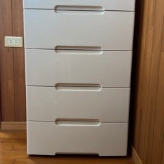 【美品］アイリスオーヤマ5段収納チェストの画像