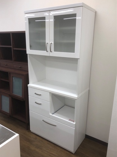 ホワイト 食器棚 収納 ニトリ ニトリホワイト 食器棚 引き出し付き