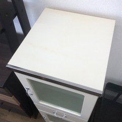キャビネット ホワイト 引出し 収納 棚の画像