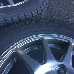 155/65R13 アルミホイール付スタッドレスタイヤ 4本セットの画像