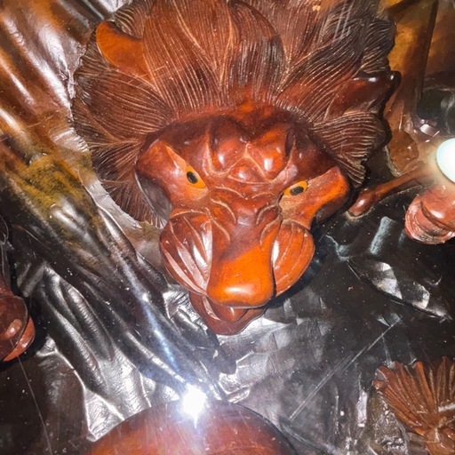 中国美術 木彫 彫刻 座卓 一枚板 テーブル