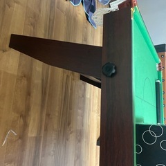【ファミリーサイズ】ビリヤード台　キュー×2 玉セットの画像