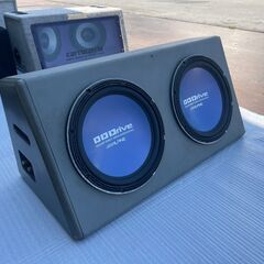 希少！Alpine DDDrive デュアルギャップ 12インチ サブウーファー（2発／カスタムBOX付き）の画像