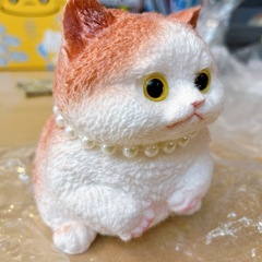 リアル猫スクイーズ　ふわふわ　ぶにぷに　ツムっとラバーマスコットの画像
