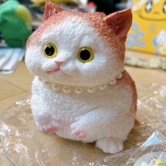 リアル猫スクイーズ　ふわふわ　ぶにぷに　ツムっとラバーマスコットの画像