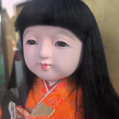市松人形　ガラスケース入りの画像