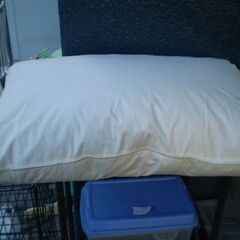 メーカー不明　枕　縦43㎝横65㎝厚さ約20㎝　シミあります。の画像