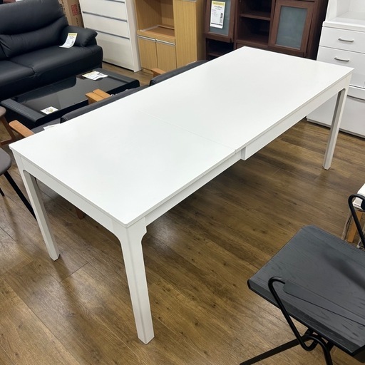 ダイニングテーブル IKEA イケア 拡張 伸縮 テーブル ホワイト