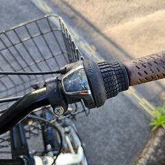 リサイクルショップどりーむ天保山店　No357　折りたたみ自転車　シティサイクル　26インチ　ホワイト　エコチャリNo21882Uの画像