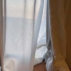 ニトリカーテン白4枚セットの画像