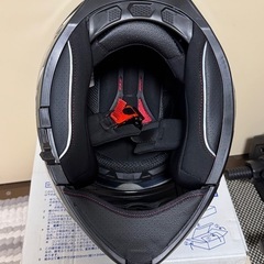 バイク　フリップアップ式　ダブルレンズ　　オンロード　フルフェイスヘルメット　インナー丸洗い可　Lサイズ57～58cmの画像