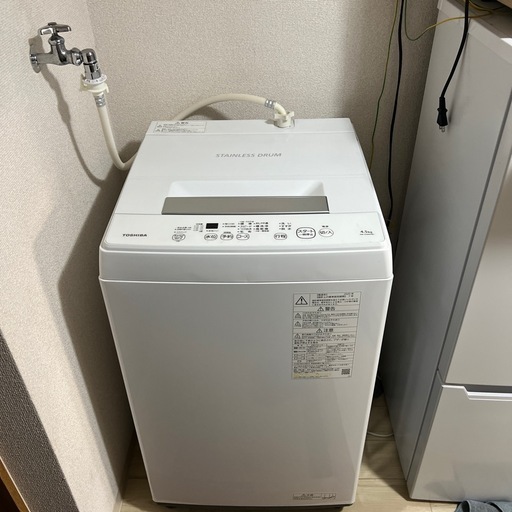 在庫処分#536洗濯機　TOSHIBA AW-45M9 2022年製 TOSHIBA 電気洗濯機 AW-45M94.5kg (ハンダ) 東宿郷の生活家電