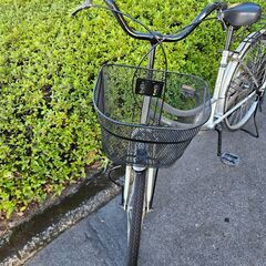 リサイクルショップどりーむ天保山店　No358　自転車　シティサイクル　24インチ　シルバー　エコチャリNo21875Uの画像
