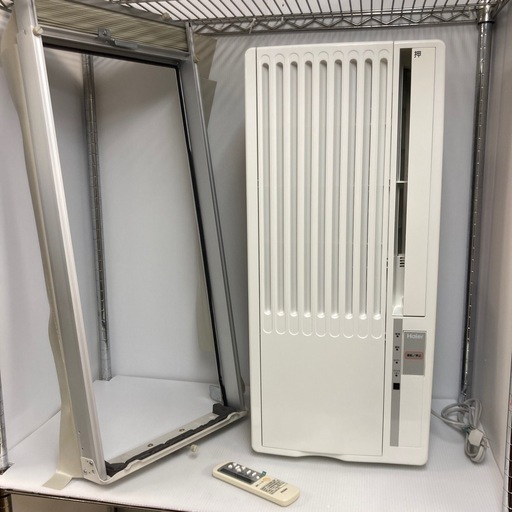 2019年製 ハイアール 窓用エアコン 枠とリモコン付き 配達対応・一ヶ月保証 冷房専用 木造4～4.5畳/鉄筋6～7畳 JA-16T Haier  動作品