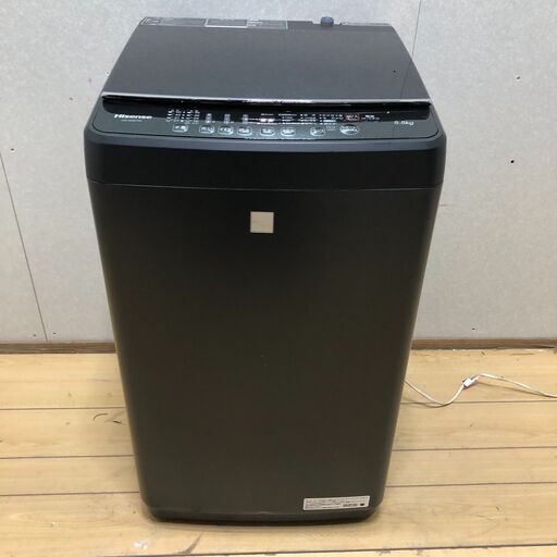 【最終値下げ】【送料無料】洗濯機_Hisense_5.5kg_黒色 黒い洗濯機！？ Hisense（ハイセンス）HW-G55E7KKのご紹介