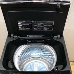 美品 洗濯機 黒 一人暮らし 中古 5.5キロ 2020年  Hisense ハイセンス HW-G55E7KK 美品 ホース付き 【糸島市内 送料無料】250730-13の画像