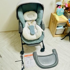 【美品】コンビ オートスウィングベッド&チェア ネムリラ BEDi Longの画像