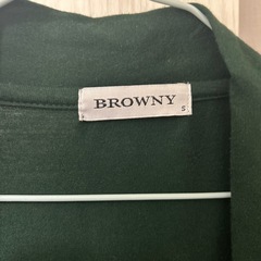 #BROWNY ダークグリーン ロング #カーディガン Sサイズの画像