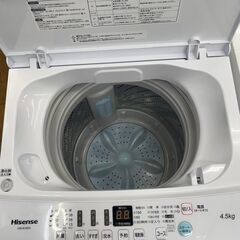リサイクルショップどりーむ鹿大前店　No.2261 洗濯機　ハイセンス　2020年製　4.5㎏容量の画像