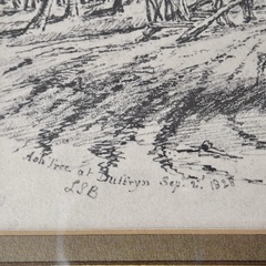 イギリス ヴィンテージ 木の絵画 1825年の画像