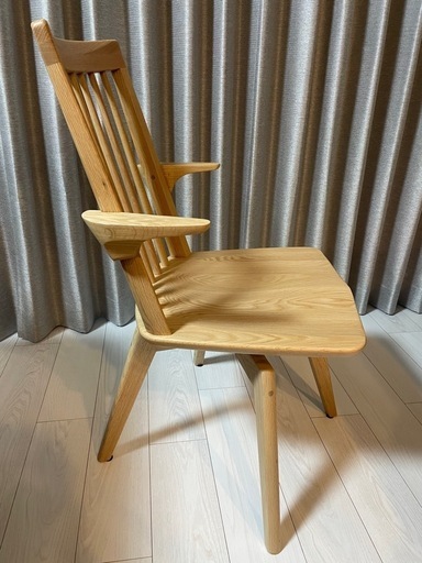 ほぼ新品！【浜本工芸】回転式ダイニングチェア