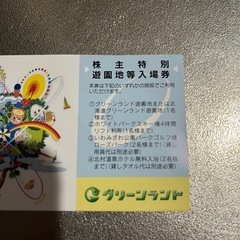 三井グリーンランド　入園券　一枚の画像