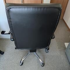【引取の方限定】NITORI リクライニング ワーキングチェア ジズ 黒 オットマン付き 幅97cm 高さ112.5cm  奥行75.9cm 座面高さ46cm の画像