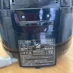 【リサイクルショップ ピカソ 小松原】✨【2018年製！SHARP ジャー炊飯器 KS-CF05A-B】✨★8015★の画像