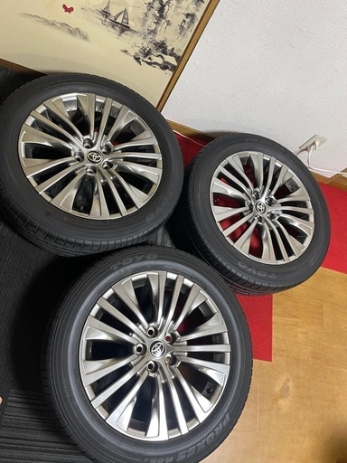 80ハリアー 19インチ ホイールセット トーヨータイヤ 新車外し トヨタ ハリアー 80系 純正 19インチアルミホイール