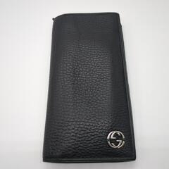 美品✨ GUCCI グッチ 人気 バイカラー 2つ折長財布 メンズ 黒 グリーン 美品✨ GUCCI グッチ 人気 バイカラー 2つ折長財布 メンズ 黒